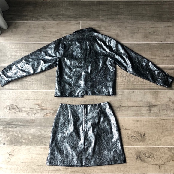 Vintage Crash Zone snakeskin PVC two-piece set - Picture 7 of 8